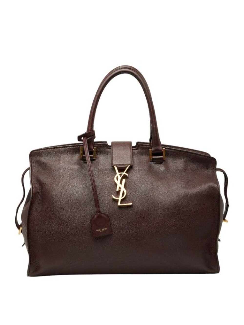 ★SOLD★ Saint Laurent Cabas Handbag Brown Leather - Picture 1 of 10